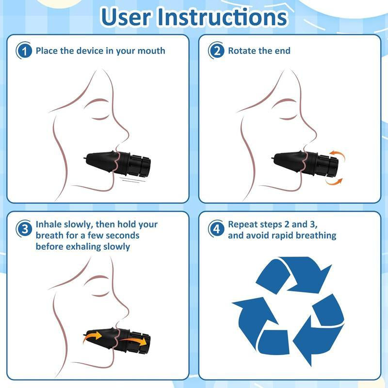 Portable Respiratory Trainer, Enhancing Strength and Endurance, Adjustable Resistance Settings, Lightweight, Easy to Clean Exercise Trainer
