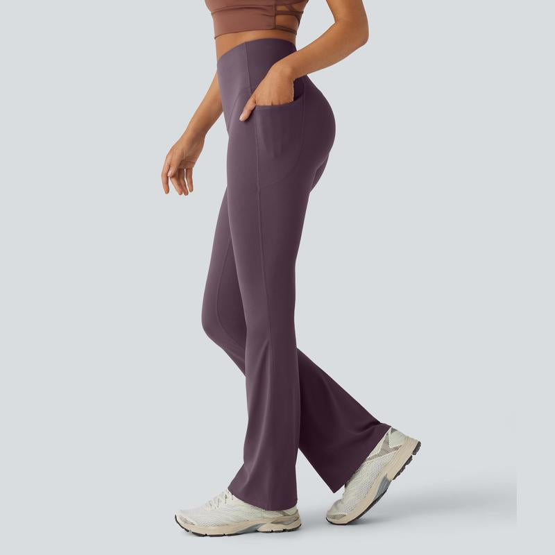 Halara Ultrasculpt Socinched High Waisted Tummy Control Pocket Shaping Yoga Bootcut Leggings