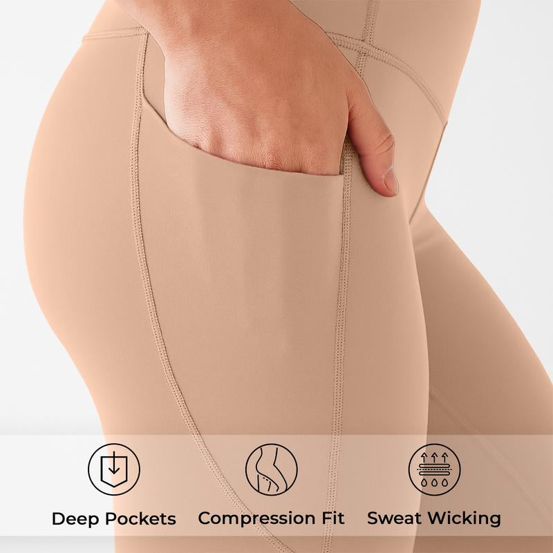 Lux Decor Apparel High Waisted Butt Lifting Workout Leggings for Women -Breathable Solid Soft Stretch Yoga Pants - Tummy Control Side Pockets Shaping Gym Leggings- Available in All Sizes #Summervibes