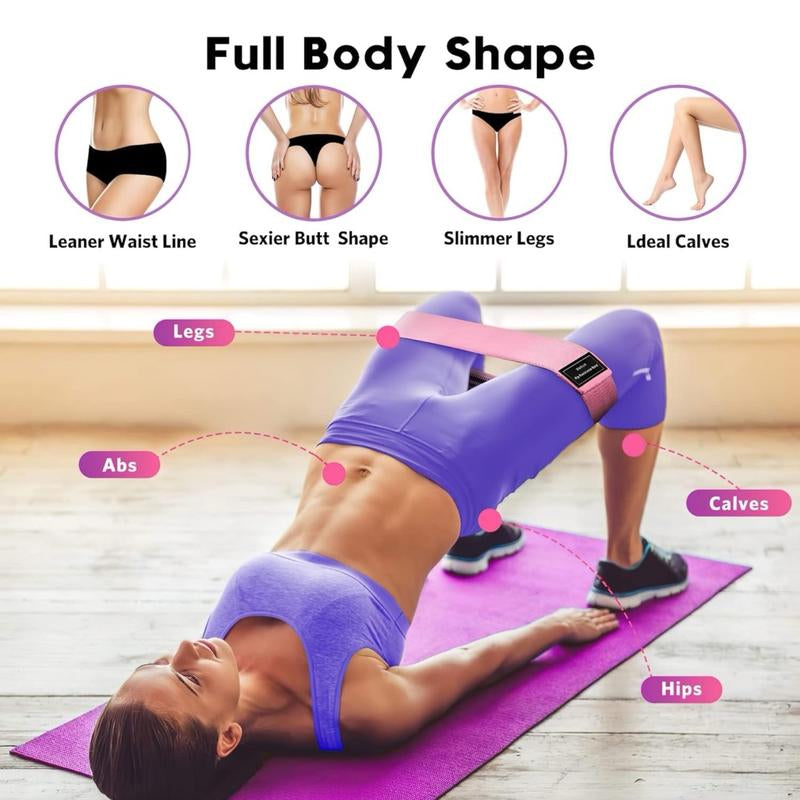Camouflage Resistance Bands Set for Women and Men, Pack of 3 Non Slip Exercise Bands for Legs and Glute, Fabric Booty Band for Home Gym, Yoga, Pilates