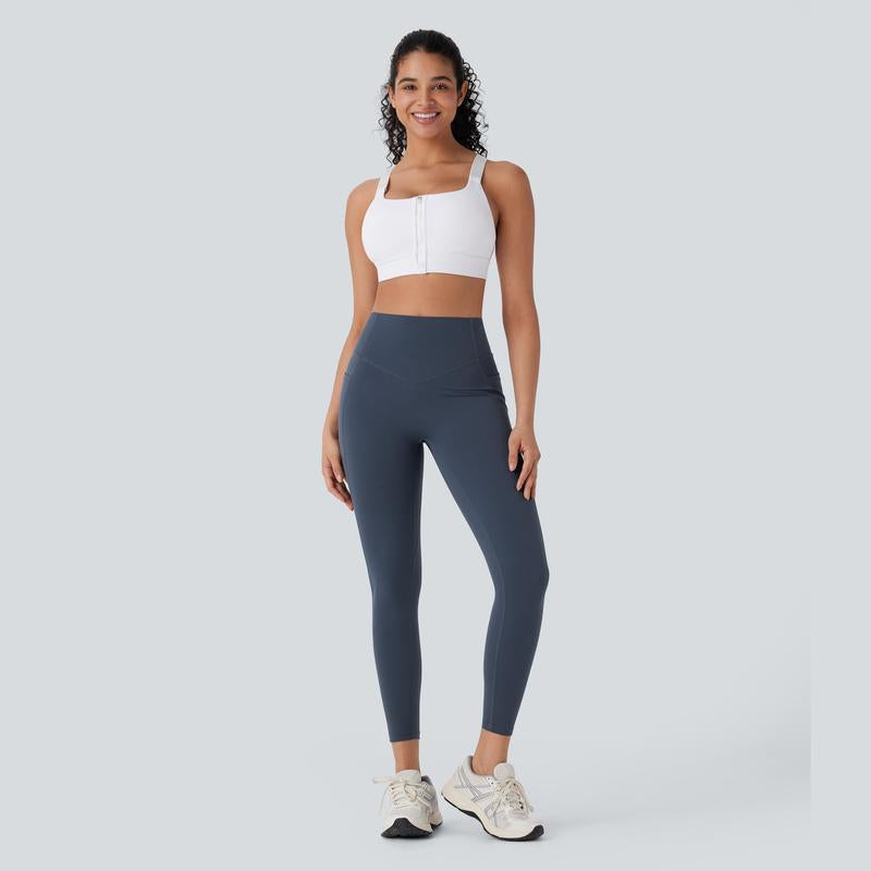 Halara Ultrasculpt Socinched High Waisted Tummy Control Butt Lifting Ruched Side Pocket Shaping Yoga Leggings
