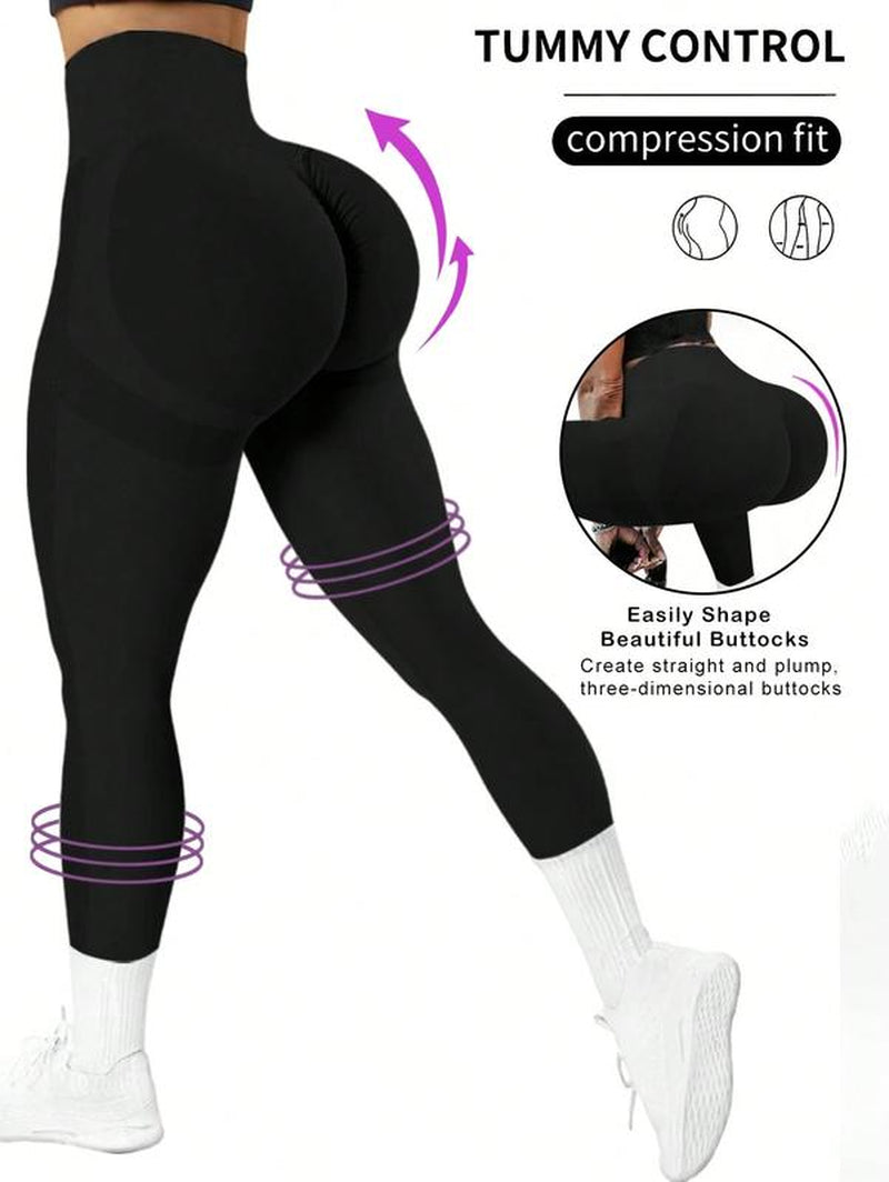 Shaplite Women'S 2025 High-Waisted Shaping Leggings - Black, Moisture-Wicking, Breathable, Tummy Control, High Stretch, Yoga & Fitness Wear Leggings Women