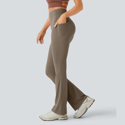 Halara Ultrasculpt Socinched High Waisted Tummy Control Pocket Shaping Yoga Bootcut Leggings