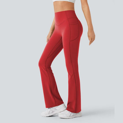 Halara Ultrasculpt Socinched High Waisted Scrunch Butt Lifting Tummy Control Pocket Shaping Yoga Bootcut Leggings