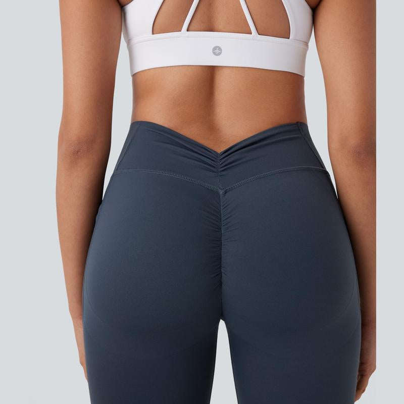 Halara Ultrasculpt Socinched High Waisted Tummy Control Butt Lifting Ruched Side Pocket Shaping Yoga Leggings