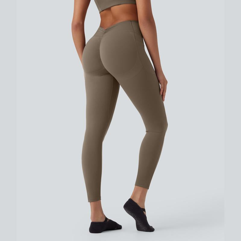 Halara Ultrasculpt Socinched High Waisted Tummy Control Butt Lifting Ruched Side Pocket Shaping Yoga Leggings