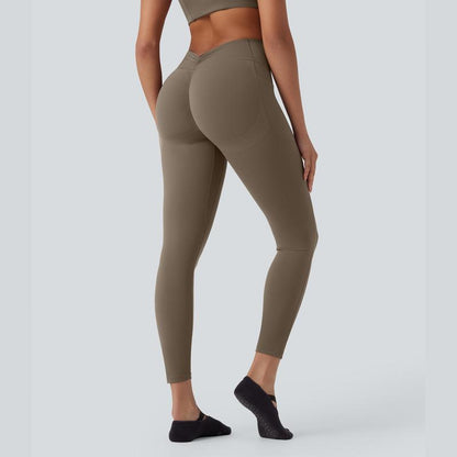 Halara Ultrasculpt Socinched High Waisted Tummy Control Butt Lifting Ruched Side Pocket Shaping Yoga Leggings
