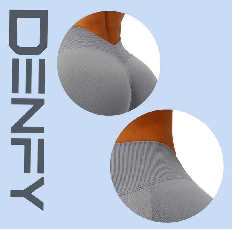 DENFY LJ V-BACK SCRUNCH SHORTS Yoga Pants Gym Fitness Workout Drying Exercise Yoga High Cycling Quick Drying Gymclothes