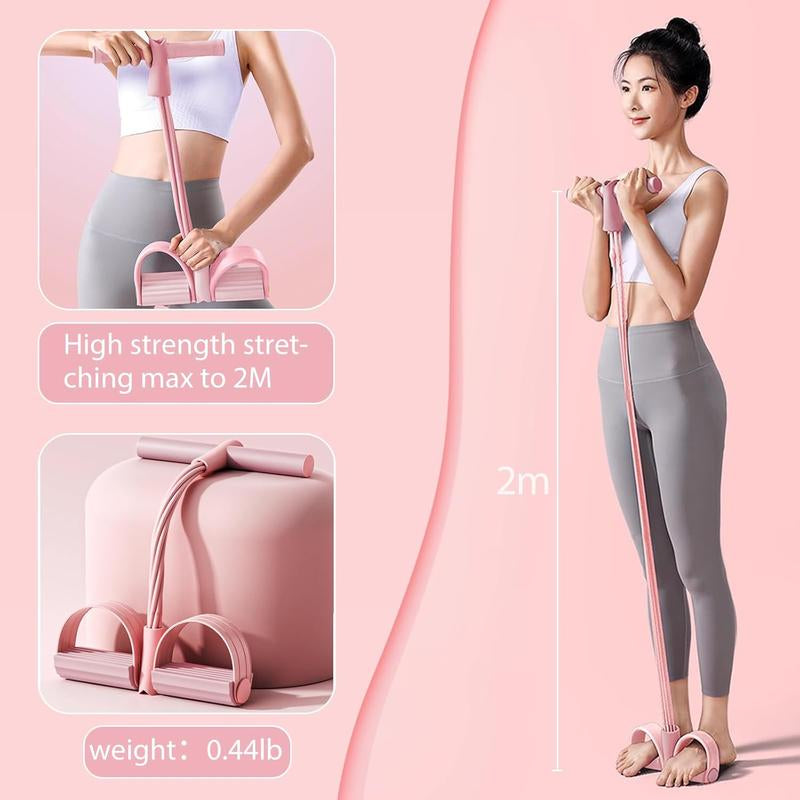 6-Tube Pedal Puller Resistance Rope,Foot Pedal Resistance Band,Yoga Elastic Exercise Bands, for Women Jump Fitness, Abdomen/Arm Weight/Waist/Leg Stretching Slimming Training