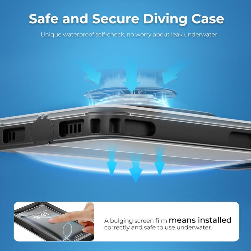 Waterproof Phone Case,Upgrated,For Snorkeling,Underwater,Ipx8 Diving Case,360 Full Body Protection for All Phone Screen Protector Casing Cellphone