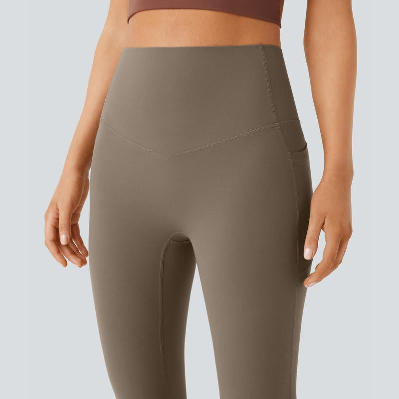 Halara Ultrasculpt Socinched High Waisted Tummy Control Pocket Shaping Yoga Bootcut Leggings