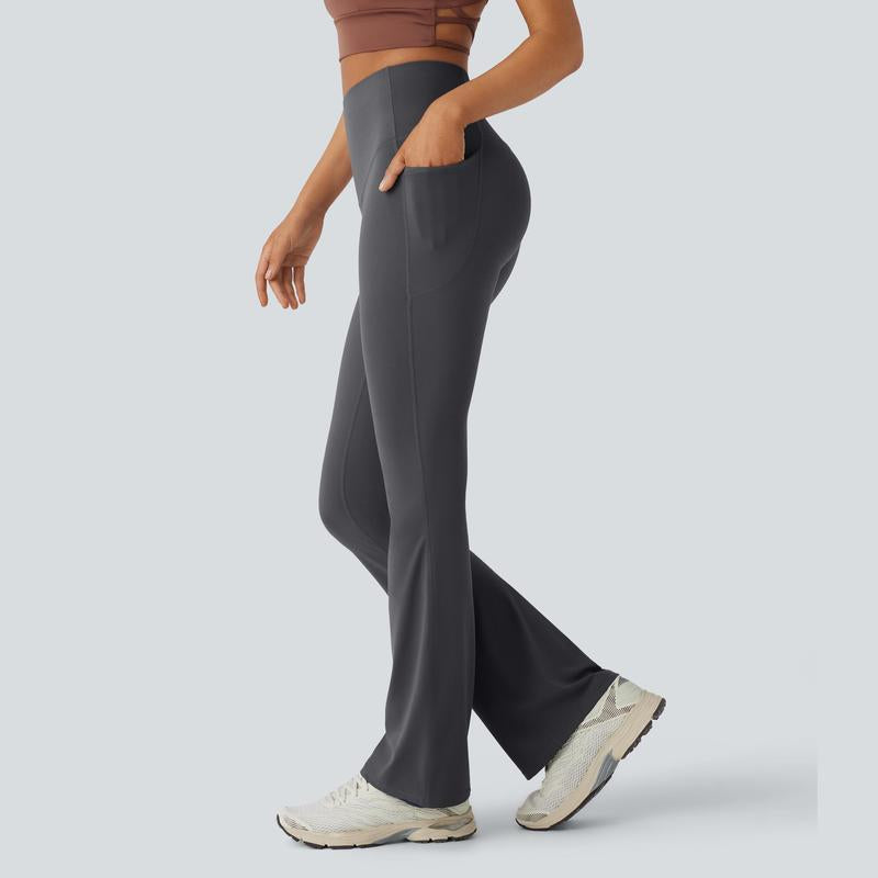 Halara Ultrasculpt Socinched High Waisted Tummy Control Pocket Shaping Yoga Bootcut Leggings