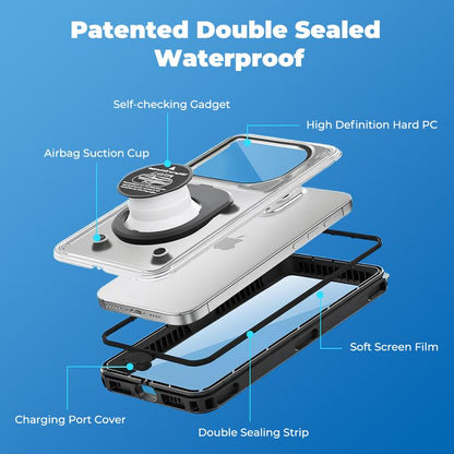 Waterproof Phone Case,Upgrated,For Snorkeling,Underwater,Ipx8 Diving Case,360 Full Body Protection for All Phone Screen Protector Casing Cellphone