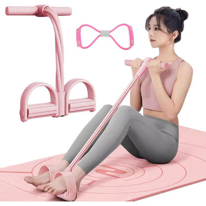 6-Tube Pedal Puller Resistance Rope,Foot Pedal Resistance Band,Yoga Elastic Exercise Bands, for Women Jump Fitness, Abdomen/Arm Weight/Waist/Leg Stretching Slimming Training