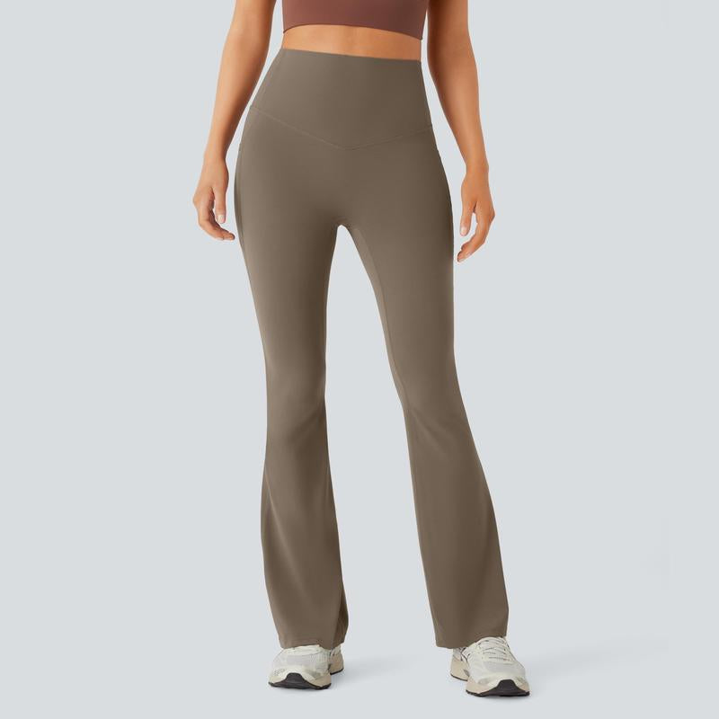 Halara Ultrasculpt Socinched High Waisted Tummy Control Pocket Shaping Yoga Bootcut Leggings