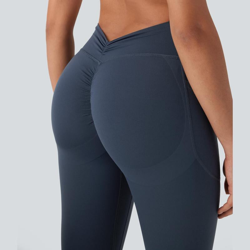 Halara Ultrasculpt Socinched High Waisted Tummy Control Butt Lifting Ruched Side Pocket Shaping Yoga Leggings