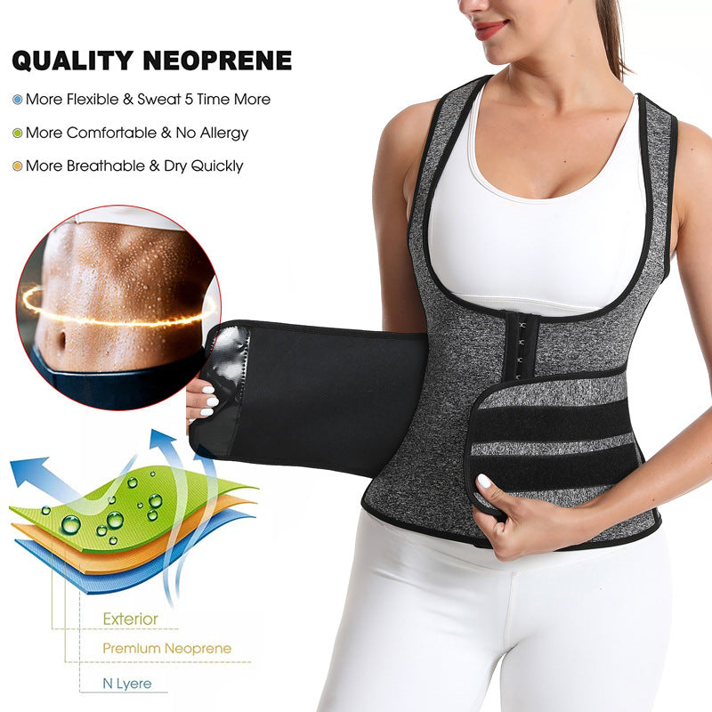 Neoprene Waist Trainer Sweat Belt - Workout Trimmer Corset