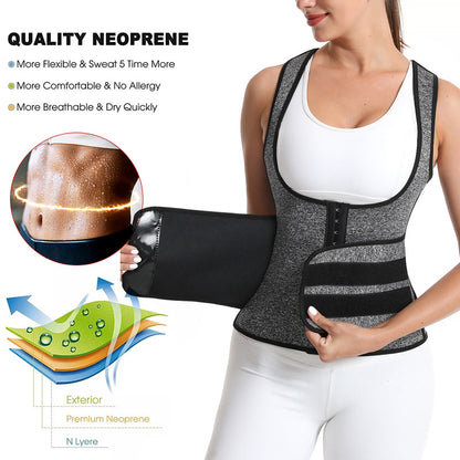 Neoprene Waist Trainer Sweat Belt - Workout Trimmer Corset