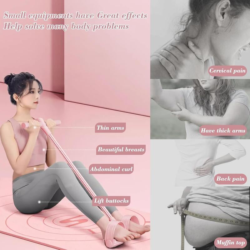 6-Tube Pedal Puller Resistance Rope,Foot Pedal Resistance Band,Yoga Elastic Exercise Bands, for Women Jump Fitness, Abdomen/Arm Weight/Waist/Leg Stretching Slimming Training