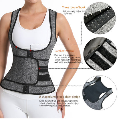 Neoprene Waist Trainer Sweat Belt - Workout Trimmer Corset