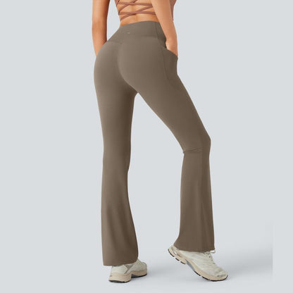 Halara Ultrasculpt Socinched High Waisted Tummy Control Pocket Shaping Yoga Bootcut Leggings