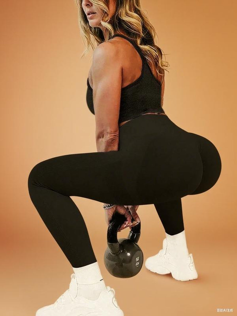 Shaplite Women'S 2025 High-Waisted Shaping Leggings - Black, Moisture-Wicking, Breathable, Tummy Control, High Stretch, Yoga & Fitness Wear Leggings Women