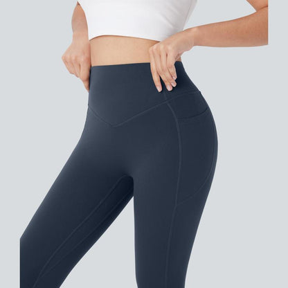 Halara Ultrasculpt Socinched High Waisted Tummy Control Butt Lifting Ruched Side Pocket Shaping Yoga Leggings