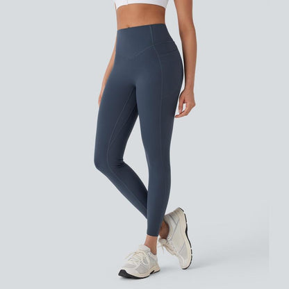 Halara Ultrasculpt Socinched High Waisted Tummy Control Butt Lifting Ruched Side Pocket Shaping Yoga Leggings