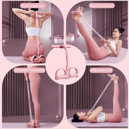 6-Tube Pedal Puller Resistance Rope,Foot Pedal Resistance Band,Yoga Elastic Exercise Bands, for Women Jump Fitness, Abdomen/Arm Weight/Waist/Leg Stretching Slimming Training