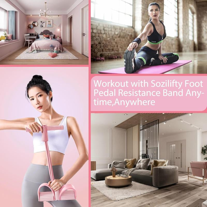 6-Tube Pedal Puller Resistance Rope,Foot Pedal Resistance Band,Yoga Elastic Exercise Bands, for Women Jump Fitness, Abdomen/Arm Weight/Waist/Leg Stretching Slimming Training