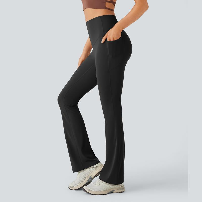 Halara Ultrasculpt Socinched High Waisted Tummy Control Pocket Shaping Yoga Bootcut Leggings